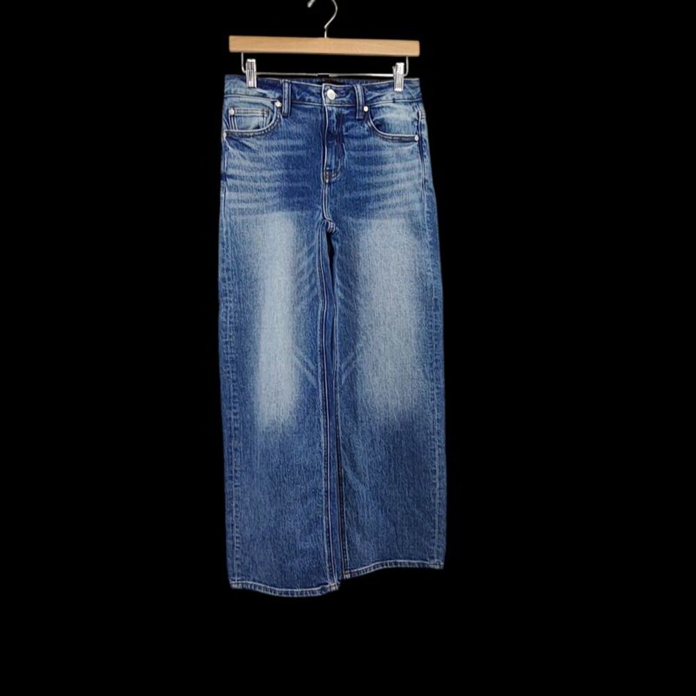 Quince Women Bella Stretch Relaxed Straight Jeans Atlantic Blue 26